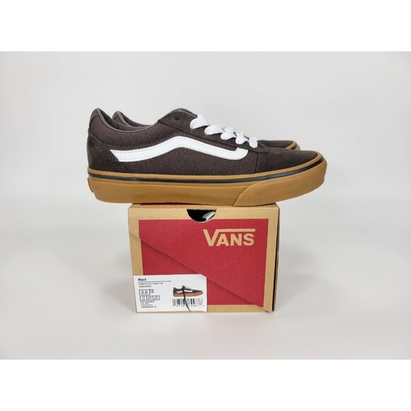 Vans Other - Vans Ward Suede Canvas Coffee Brown Shoes Sneakers Youth Size 2Y VN000CX0D4C